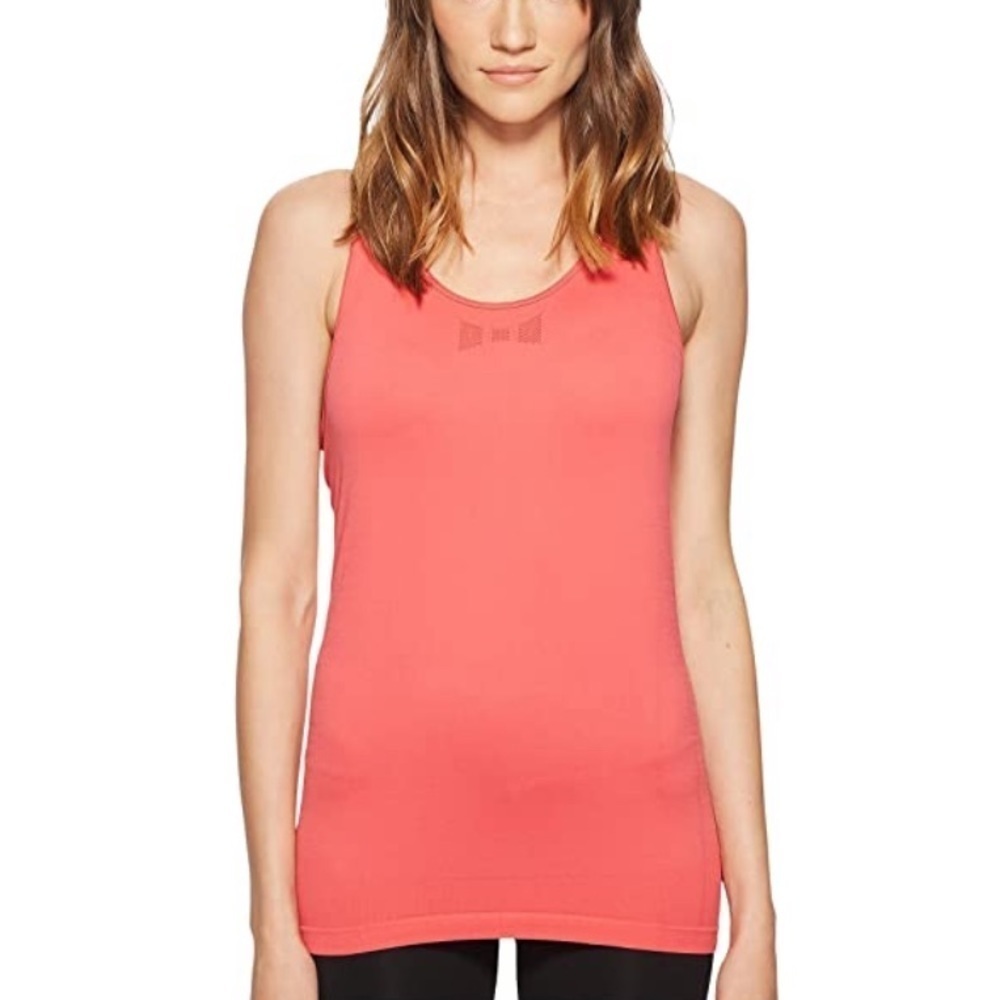 Kate Spade Hot Pink Racerback Bow Accent Stretch Scoop Neck Active Tank M NEW